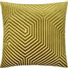 Paoletti Cuscino Evoke Velvet con imbottitura in piuma - Lussuoso cuscino decorativo quadrato con motivo a zig-zag e imbottitura (oliva - 55x55cm)