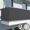 BAKAJI Telo Copertura Frangivista Frangivento Ringhiera Protezione Balcone Grigio Scuro