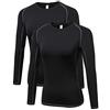 LNJLVI Maglietta Sportiva Donna a Maniche Lunghe Maglietta da Corsa Running Yoga Fitness Outdoor T-Shirt Sport Top Traspirante Leggera (Nero,S)