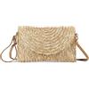 LHHMZ Pochette da donna in paglia Borse a tracolla estive Borse a tracolla in paglia intrecciata Pochette da spiaggia