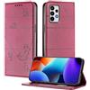 XINYEXIN Custodia per Samsung Galaxy A52 4G 5G / Samsung A52s 5G, Cover a Libro in Pelle PU con Blocco RFID, Slot per Carte, Supporto, Protezione Completa Antiurto - Rosso