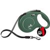 FLEXI - Guinzaglio New Classic M Nastro - Sistema di Frenata Confortevole - Componenti Riflettenti - Compatibile LED - Estensibile Multi Box - 5 m - Per Cani Fino a 25 kg
