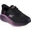 Skechers Donna Max Cushioning Elite 2.0 Solace Slip-In ALLENATRICE, Black Textile/Mauve Trim, 37.5 EU