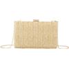 HomKuch Borse frizione donna in paglia Borsa da sera estiva Borse da spiaggia intrecciate piccole