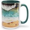 DAKLUNAR Tazza stampata con zampa fatta a mano, in ceramica, divertente tazza da caffè per gli amanti degli animali domestici, grande tazza da tè, tazza souvenir per latte, bevande calde, tè e caffè, 15 oz