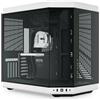 HYTE Case HYTE Y70 - Mid Tower ATX, vetro panoramico a 3 pannelli, supporta fino a 4 slot GPU, Bianco e Nero