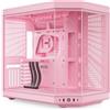 HYTE Case HYTE Y70 - Mid Tower ATX, vetro panoramico a 3 pannelli, supporta fino a 4 slot GPU, Strawberry Milk