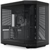 HYTE Case HYTE Y70 - Mid Tower ATX, vetro panoramico a 3 pannelli, supporta fino a 4 slot GPU, Pitch Black