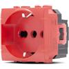 MAPAM PRESA 2P+T 16A BIV.ST.ITALIANO/TEDESCO SCHUKO ART COMPATIBILE LIVING ROSSA ART-A-MAP814R