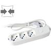 ECOVA MULTIPRESA BIPASSO SCHUKO 3 POSTI CON INTERRUTTORE -ECO30101X