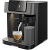 GRUNDIG KVA 7230 - Macchina da caffè, 10 specialità di caffè, 13 gradi di macinazione, contenitore per latte, potenza 1350 W, pressione pompa 19 bar, ugello doppio, illuminazione, nero/argento scuro