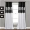 Lush Decor Night Sky - Tenda per finestra a pannello singolo, 106 x 241 cm (l x L), con paillettes, design scintillante e a blocchi di colore, lunga, per camera da letto e soggiorno, nero e bianco