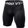 Ruowuhen Pantaloncini Compressione Uomo Pantaloni Corti Palestra Asciugatura Rapida e Traspiranti per Running Fitness Nero L
