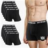 feynoss Boxer Uomo Cotone, 10 Pezzi Mutande Uomo Cotone con Elastico in Vita, Senza Etichetta, Molto Morbido e Traspirante, Ecologico, Adatto per Gli Sport Estivi,M,20240801