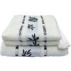 Lsharon Set di asciugamani premium in fibra di bambù, 3 pezzi (1 telo bagno, 2 asciugamani) - naturali, ultra assorbenti ed ecologici. White