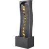 VEVOR Fontana da Esterno, Fontana e Cascata da 340 x 220 x 980 mm, Fontane a 1 Livello con Base in Pietra da Pavimento con Luce LED e Pompa, per Esterni, Interni, Giardino, Casa, Patio e Cortile