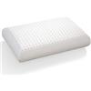 Pure LATEX Wave Cuscino 100% Lattice Alto 14 cm/Tecnologia Dunlop Ortopedico Traspirante e Antiacaro - Federa di Cotone Rimovibile e Lavabile - Oeko-Tex® 100 (70x40 cm)