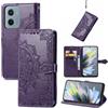 Fertuo Cover per Motorola Moto E15 / G05, Custodia Portafoglio a Libro in Pelle Flip Cover con Porta Carte, Chiusura Magnetica [Disegni di Mandala] Case Antiurto per Motorola Moto E15 / G05, Viola