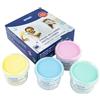 Stylex 28953 - Colori a dita per bambini, 4 x 100 ml in giallo, rosa, blu verde, colori a dita in colori pastello, facilmente lavabili, per asilo, scuola elementare e tempo libero