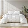 Beautyrest Piumone di lusso in piuma d'oca bianca, inserto per letto king size di qualità alberghiera a 5 stelle, 100% cotone traspirante, medio calore, per tutte le stagioni, bianco/king size, 269,2