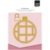 Vaessen Creative Fustella Natale-12 Cutting Dies da 3 x 3 cm a 10 x 10 cm-per Biglietti, Scrapbooking, Fai-da-Te e Lavoretti Creativi-con Macchine da Taglio ed Embossing, Palline di Natale, Diversi
