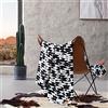 Wrangler - Coperta in morbido pile, decorazione occidentale per letto o divano (nero navajo, 127 x 178 cm)
