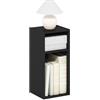 Furinno Fulda Libreria salvaspazio a 2 ripiani, larghezza 25 cm, legno nero