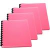 TUKA-i-AKUT 4pz A4 PP Portalistino con Rilegatura Anelli, Buste Trasparenti, Per Presentazione e Archiviazione di Documenti, Libro di Presentazione, per Ufficio Casa Scuola. Rosso TKD8029 Red