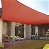 LOVE STORY Tenda parasole rettangolare, 16,5/8/10/12/16/0,6 m, per esterni, patio, giardino, cortile, rosso terra
