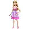 Barbie - Bambola grande con capelli biondi, alta 71 cm con abito rosa scintillante, collana, fermaglio per capelli e tanti accessori, giocattolo per bambini, 3+ anni, HJY02