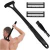 Generic Man Groomer - Rasoio per la schiena da uomo, manico lungo, impermeabile, elettrico, con manico lungo, 4,6 cm ultra largo, impostazioni a 3 velocità, ideale per pelli sensibili, capelli grossolani