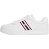 Tommy Hilfiger Donna Sneakers con Suola Preformata Webbing in Pelle, Bianco (White), 42