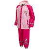 Brandsseller - Set giacca e pantaloni antipioggia per bambini con motivo - Rosa/Rosa 110-116 cm