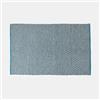 DEGHI Tappeto 120x180 cm in cotone azzurro con frange e disegno geometrico
