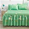 Morbuy 3 Pezzi Set Gonna da Letto per Singolo Matrimoniale, Gonna da Letto con 2 Federe, Elasticizzata Copriletto con Volant Coprirete per Letto Lenzuola (120x200cm,Modello E)