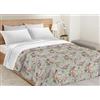 BIANCHERIAWEB Trapunta Piumone Letto Invernale Imbottita 300gr Microfibra Diadema Roselline 1 Piazza Grigio