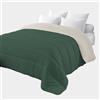 Corredocasa Piumone Letto Singolo Invernale, Made in Italy - Morbido Double Face, Trapunta Invernale da 350gr/mq Microfibra Manopesca Traspirante e Anallergica (Smeraldo Panna, Singolo)