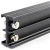 DATOUBOSS Binario doppio da 1 m per sistema di scorrimento a soffitto - binario mobile per ampliare i sistemi di illuminazione pantografo, lega di alluminio, nero