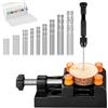 Udbrud 37 Pezzi Mini Trapano a Mano per Artigianato, Twist Drill Punte Trapano Elicoidali Precision 0.5-3.0mm Morsa da Banco Trapano PCB da 0,1-1 mm per Foratura Modellismo Fai-da-te