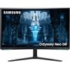 Samsung Monitor Gaming Odyssey Neo G8 (S32BG850), Curvo (1000R), 32'', 3840x2160 (UHD 4K), Mini-LED, HDR10+, VA, 240Hz, 1ms (GtG), Freesync Premium Pro, HDMI, USB, DP, Ingresso Audio, HAS, Pivot