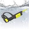 LOBKIN Cuffie Conduzione Ossea Bluetooth 5.3 - IP68 impermeabili per Nuoto, Sport Open-Ear Auricolari senza fili con lettore MP3 32G Sportivi per Corsa, Guida