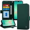 ONETHEFUL Cover per Samsung Galaxy A17 / A16 / A26 5G (6.7 pollici) - Custodia Flip in PU Pelle Portafoglio, Supporto Magnetico Pieghevole, 3 Slot Carte e Protezione RFID, Verde