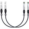 H!Fiber.com 2pack Cavo DAC SFP+ 10Gb/s, 0.25m (0.8ft), Cavo Twinax SFP+ in Rame Diretto passivo 10GBase-CU, per Cisco SFP-H10GB-CU0.25M, Ubiquiti, Netgear e Altri Switch e NIC Aperti