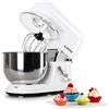 KLARSTEIN Bella Bianca - Impastatrice, Planetaria, Mixer da Cucina, 2000 W, 5,2 L, Sistema Planetario, 6 Velocità, Terrina in Acciaio, Ganci in Pressofusione, Braccio Multifunzionale, Bianco