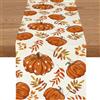 YCOLL Runner Tavolo Autunno 40x140 cm Tovaglia Autunnale Arancione in Lino con Foglie d'Acero, Lavabile e Resistente all'Acqua, per Tavolo Cucina, Interni Esterni, Feste o Decorazioni Autunno