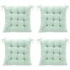 Wapasezyar 4 cuscini per sedia, 40 x 40 cm, imbottiti con laccetti, per sedia da ufficio, per sedia da ufficio, colore: verde menta