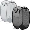xiaowanwan 2 Pezzi Cesto Portabiancheria Pieghevole,Cesto Biancheria Sporca Salvaspazio,75L Cesta Porta Biancheria Pieghevole per Bagno,Viaggio,Camera dei Bambini (Nero 1 + Grigio 1)