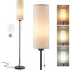 Seruno X Lampade da Terra per Soggiorno, Dimmerabile Moderna da Tavolo a LED, 3 Temperature di Colore, Lampada da Terra Lino da 135 cm, Incluso LED Lampadina 9W regolabili per Camera da Letto