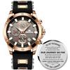 MEGALITH Orologio Uomo Cronografo Sportivo: Orologi da Polso Nero Impermeabile Moda Design Grande Analogico - Regalo per Marito Padre Anniversario Compleanno