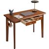 Aibiju Scrivania in Legno Massiccio, Tavolo da Ufficio con Cassetti, Scrivania per Computer da 39x20x30 Pollici con Portata per la Casa, Rustico Marrone YD-WD01H